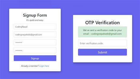 Verification at login .